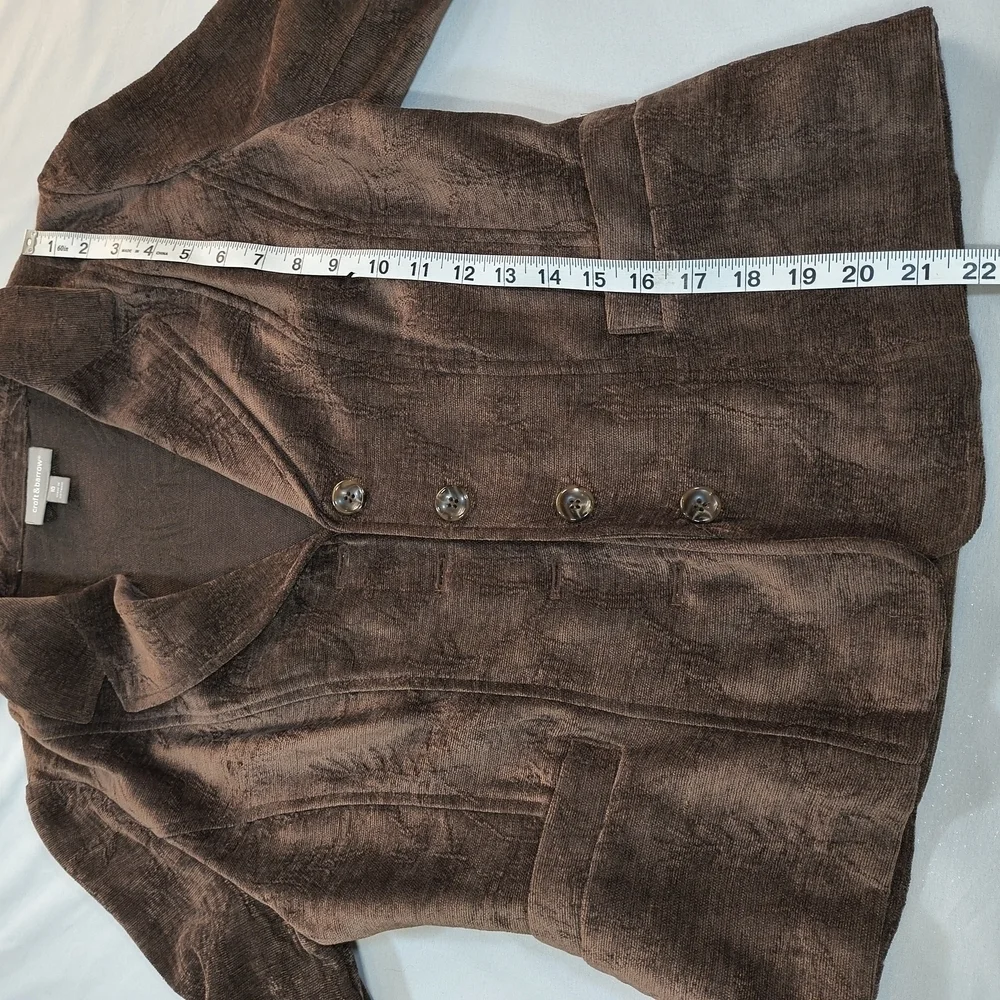 Croft And Barrow Women's Brown Blazer Jacket , Size 10